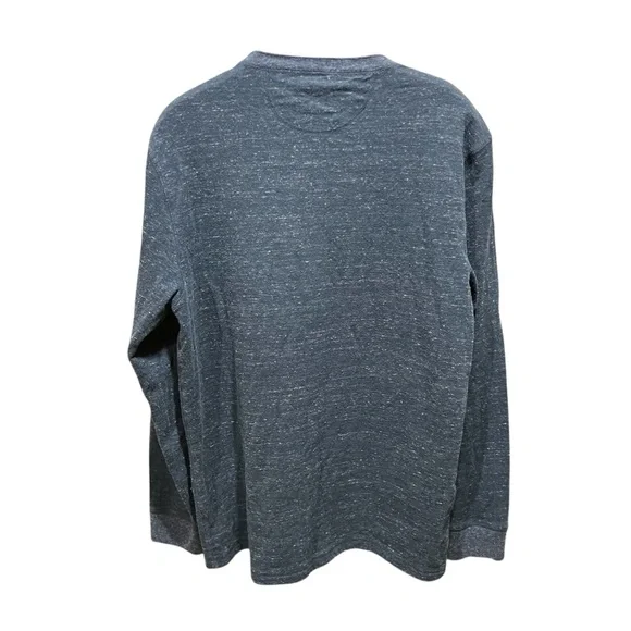 FAHERTY Men's Blue Heathered Henley Shirt - Picture 5 of 9